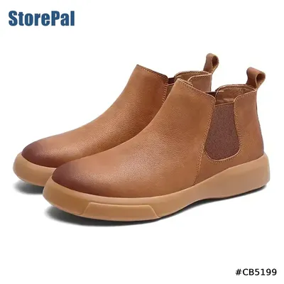 WINTER WARM MEN CHELSEA LEATHER BOOTS